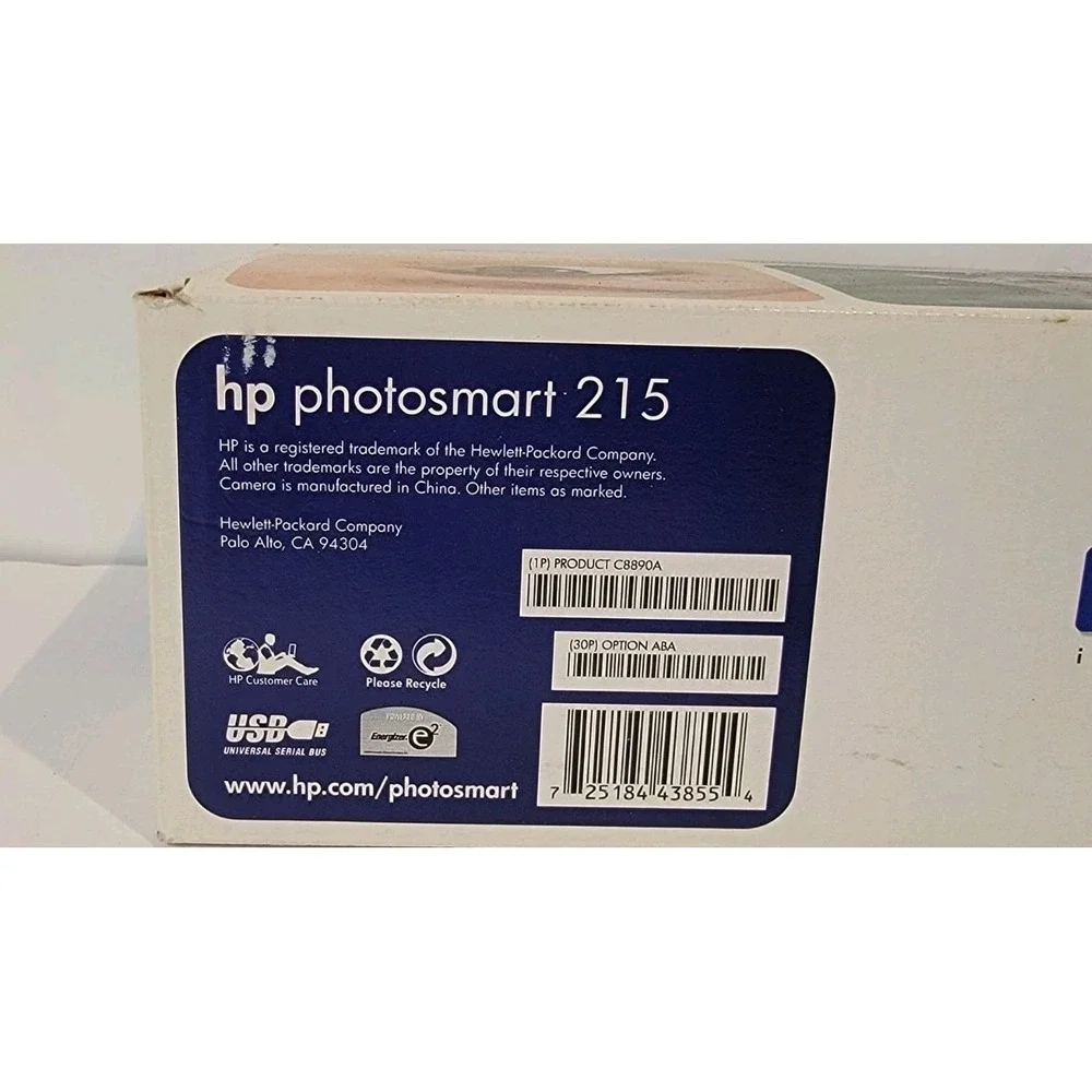 HP PhotoSmart 215 1.3MP Digital Camera Complete‎ Set Works *Parts Or Repair*